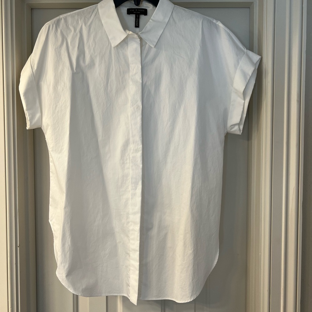 rag & bone white cotton blouse.